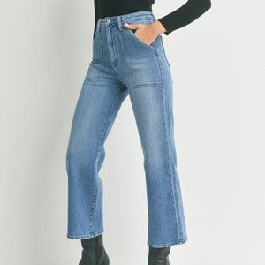 Just Black Denim: The Patch Pocket Wide Leg